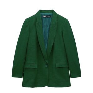 Zara Blazer And Pants Set In Green